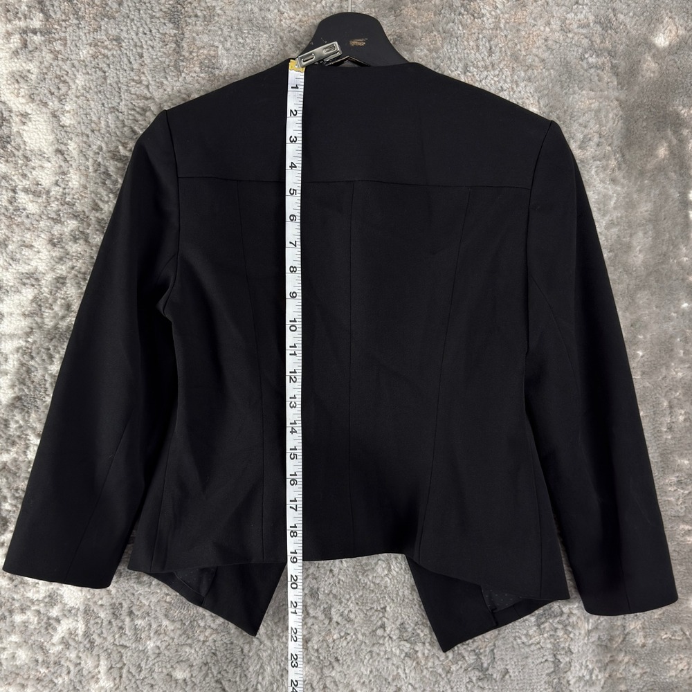 Express Size 4 Open Front Stretch Career Blazer Jacket Black Long Sleeve Women - Picture 3 of 8